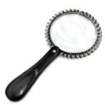 Lupa de ébano y plata