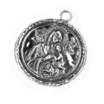 Medallón de cuna Virgen y niño