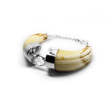Pulsera colmillos de jabalí