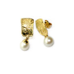 Pendientes de oro y perla